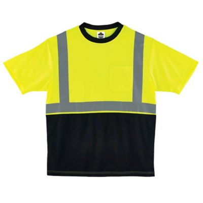GloWear Unisex Type R Class 2 Work T-Shirt, Black Front