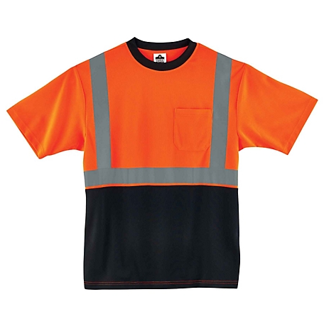 GloWear Unisex Type R Class 2 Work T-Shirt, Black Front