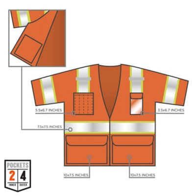Image showing  Unisex 2-Tone Class 3 Hi-Vis Surveyor Vest