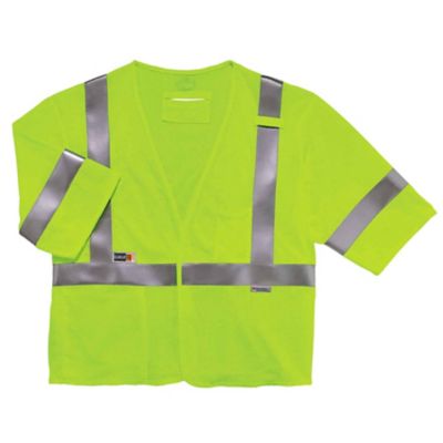 GloWear Unisex Type R Class 3 Hi-Vis FR Modacrylic Mesh Safety Vest with Sleeves