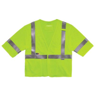 Image showing  Unisex Type R Class 3 Hi-Vis FR Modacrylic Mesh Safety Vest with Sleeves