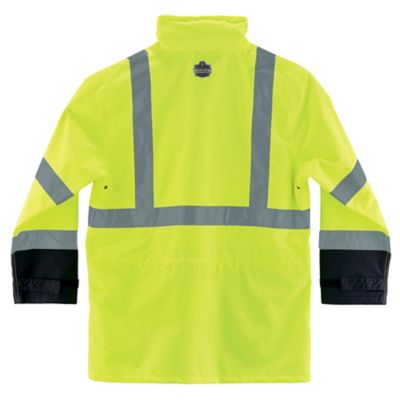 Image showing  Unisex Adult Type R Class 3 Hi-Vis Rain Jacket, Black Front