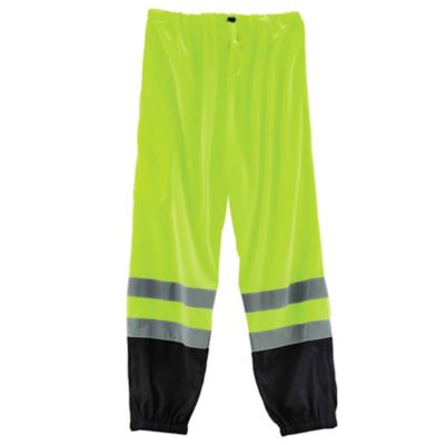 Image showing  Unisex Natural-Rise Class E Hi-Vis Mesh Pants, Black Bottom