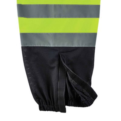 Image showing  Unisex Natural-Rise Class E Hi-Vis Mesh Pants, Black Bottom