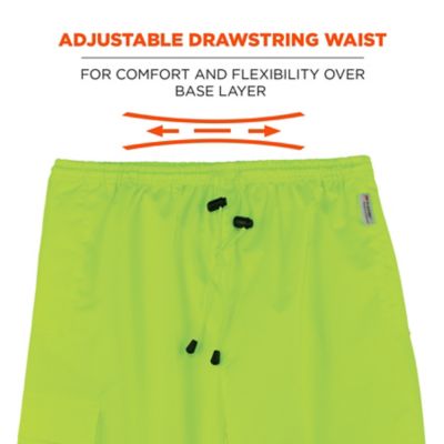 Image showing  Unisex Natural-Rise Class E Hi-Vis Rain Pants, Black Bottom