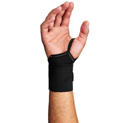 Image showing  420 Wrist Wrap with Thumb Loop, Large/Extra Large, Black