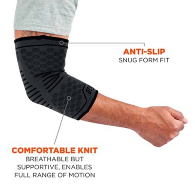 Image showing  ProFlex 651 Elbow Compression Sleeve, Black, Medium