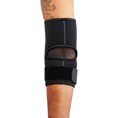 Image showing  ProFlex 655 Neoprene Compression Elbow Sleeve with Strap, Black, Extra Large