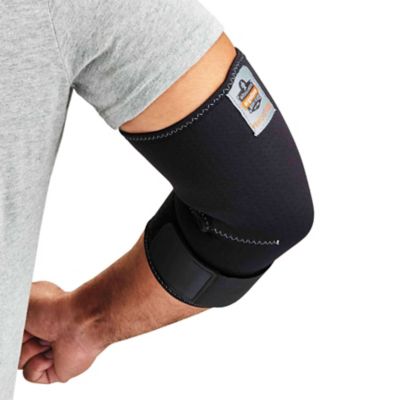 Image showing  ProFlex 655 Neoprene Compression Elbow Sleeve with Strap, Black, 2XL