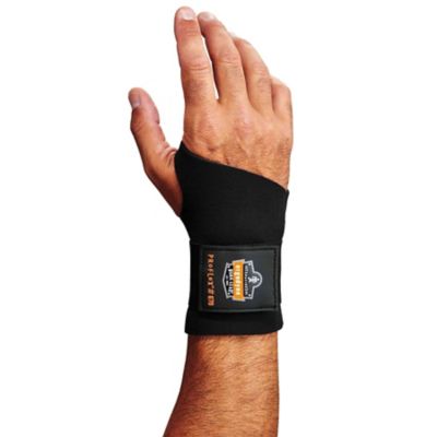Ergodyne ProFlex 670 Ambidextrous Single Strap Wrist Support, Black, Small