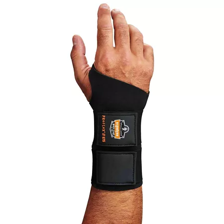 Ergodyne ProFlex 675 Ambidextrous Dual Strap Wrist Support Black Small First Aid Kits