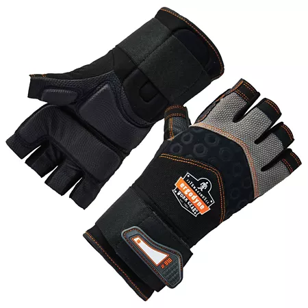 ProFlex 910 Half Finger Impact Gloves with Wrist Support 1 Pair Work Gloves