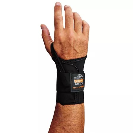 Ergodyne ProFlex 4000 Single Strap Wrist Support Black Small Straight First Aid Kits