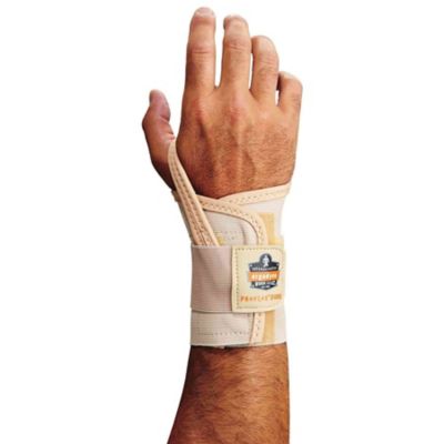 Ergodyne ProFlex 4000 Single Strap Wrist Support, Tan, Large, Right