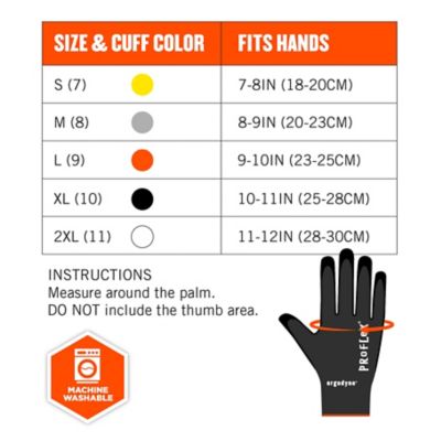 Image showing 5 th ProFlex ANSI Level 2 Abrasion-Resistant DSX Dry Grip Nitrile-Coated Gloves, 1 Pair