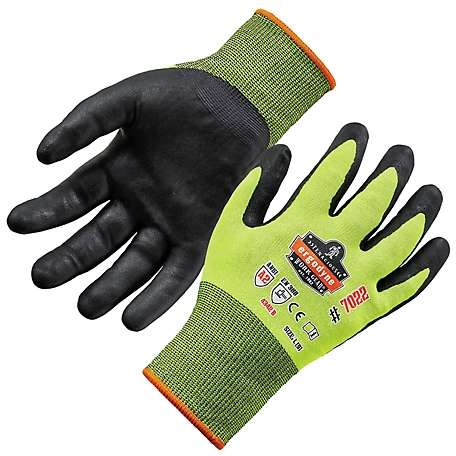 ProFlex ANSI A2 DSX Dr Grip Hi-Vis Nitrile-Coated Cut-Resistant Gloves, 1 Pair