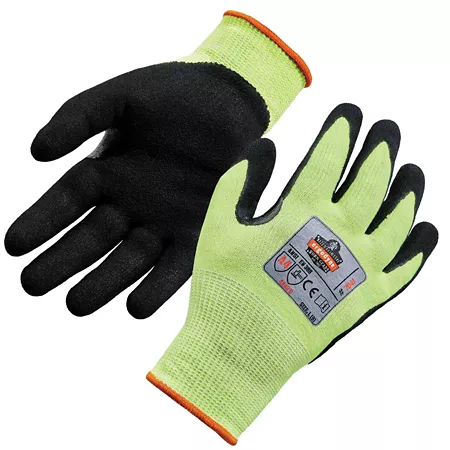 ProFlex ANSI A4 WSX Dr Grip High Visibility Gloves Nitrile Coated Cut Resistant 1 Pair Work Gloves