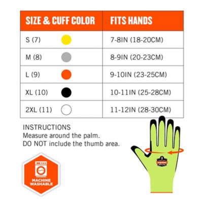 Image showing 5 th ProFlex ANSI A4 WSX Dr Grip Hi-Vis Nitrile-Coated Cut-Resistant Gloves, 1 Pair