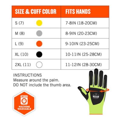 Image showing 5 th ProFlex ANSI A4 Level WSX Wet Grip with Dorsal Protection Hi-Vis Nitrile-Coated Cut-Resistant Gloves, 1 Pair