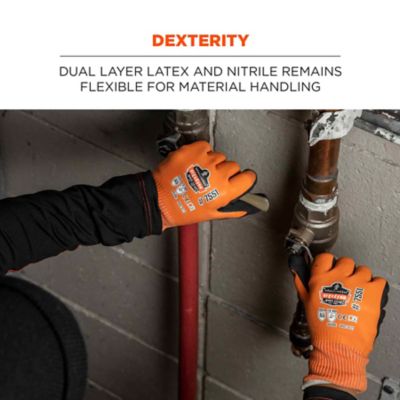 Image showing 5 th ProFlex A5 Cut-Resistant Coated Waterproof Winter Work Gloves, 1 Pair