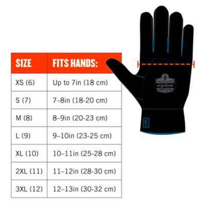 Image showing 8 th ProFlex A5 Cut-Resistant Coated Waterproof Winter Work Gloves, 1 Pair
