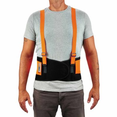 Image showing  100HV Economy Spandex Hi-Vis Back Support Brace, L