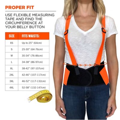 Image showing  100HV Economy Spandex Hi-Vis Back Support Brace, XL