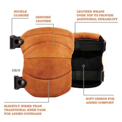 Image showing  230LTR Wide Soft Cap Leather Knee Pads