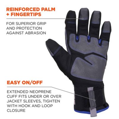 Image showing 4 th ProFlex Unisex Adult Thermal Waterproof Neoprene Winter Work Gloves with Reinforced Palms, 1-Pair