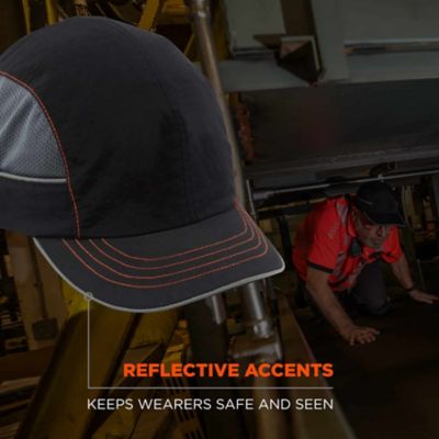 Image showing 5 th Skullerz Short Brim Bump Cap Hat, Black, 23340