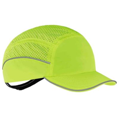 Skullerz Lightweight Bump Cap Hat, Lime, Short Brim