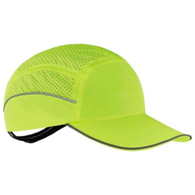 Skullerz Lightweight Bump Cap Hat, Lime, Long Brim