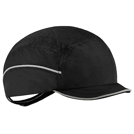Skullerz Lightweight Bump Cap Hat, Black, Micro Brim