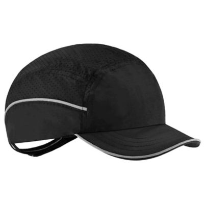 Skullerz Lightweight Bump Cap Hat, Black, Short Brim