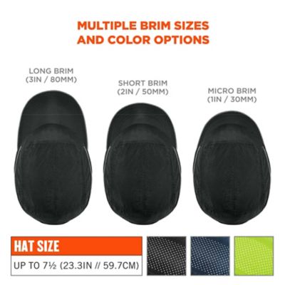Image showing 8 th Skullerz Lightweight Long Brim Bump Cap Hat, Black