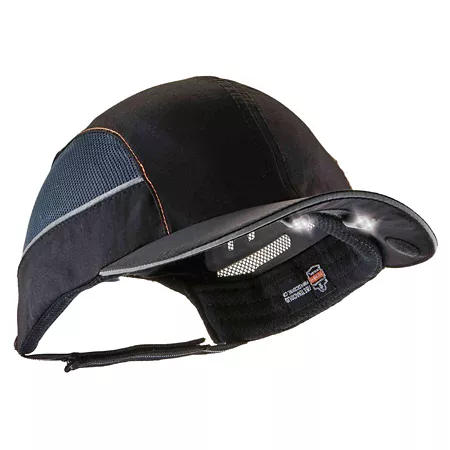 Skullerz Bump Cap with LED Lighting Black Short Brim Hard Hats