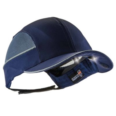 Skullerz Bump Cap Hat with LED Lighting, Navy, Long Brim