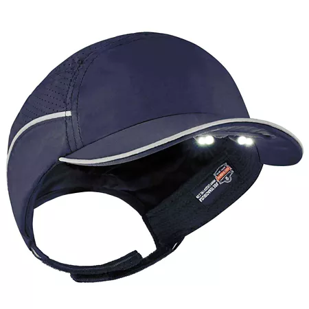 Skullerz Bump Cap with LED Lighting Navy Blue Short Brim 23338 Hard Hats