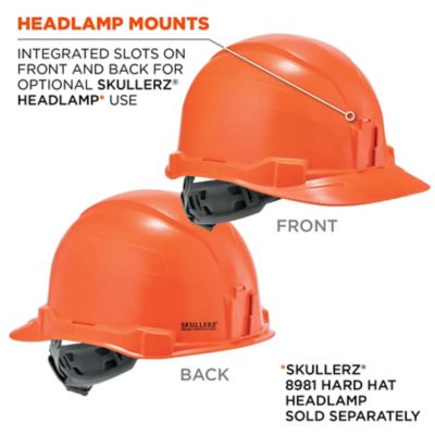 Image showing  Class E Cap-Style Hard Hat with Ratchet Suspension, Orange