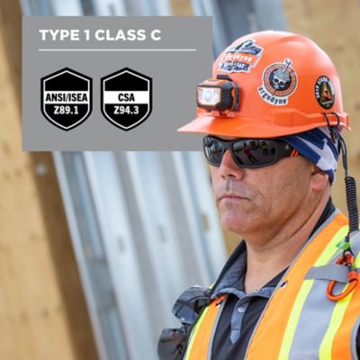 Image showing 5 th Skullerz Class E Cap-Style Hard Hat with Ratchet Suspension, Orange