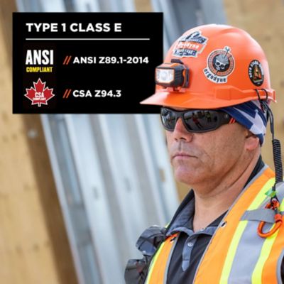 Image showing 9 th Skullerz Class E Cap-Style Hard Hat with Ratchet Suspension, Orange