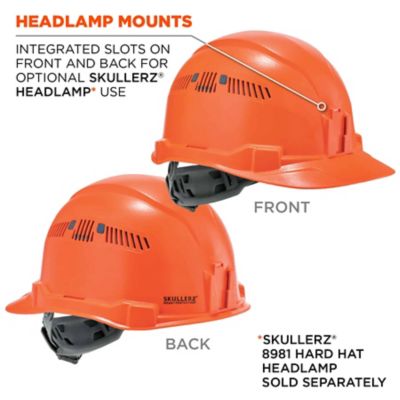 Image showing 6 th Skullerz Class C Cap-Style Hard Hat with Ratchet Suspension, Orange