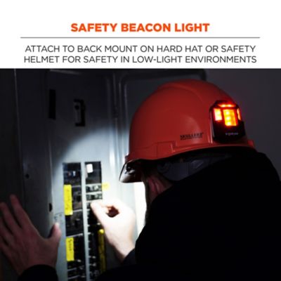 Image showing  Universal Hard Hat Red LED Safety Lamp