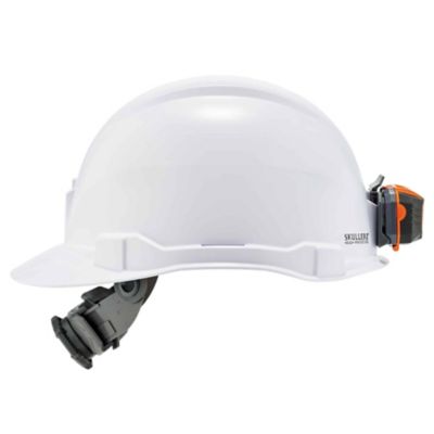 Image showing  Class E Cap-Style Hard Hat and LED Light with Ratchet Suspension, White