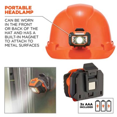 Image showing 7 th Skullerz Class E Cap-Style Hard Hat and LED Light with Ratchet Suspension