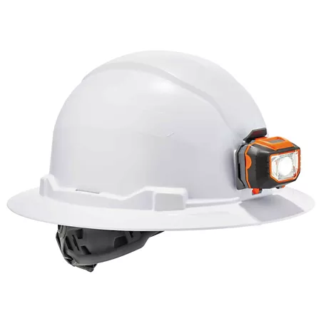 Ergodyne Skullerz 8971LED Class E Full Brim Hard Hat and LED Light with Ratchet Suspension Hard Hats