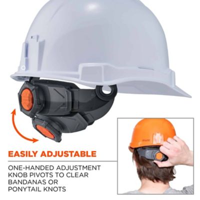 Image showing 7 th Ergodyne Skullerz 8971LED Class E Full Brim Hard Hat and LED Light with Ratchet Suspension