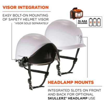 Image showing  Skullerz 8974LED Class E Safety Helmet and LED Light, White
