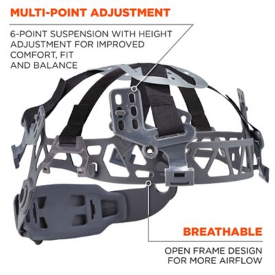 Image showing 5 th Ergodyne Skullerz 8974LED Class E Safety Helmet and LED Light, White