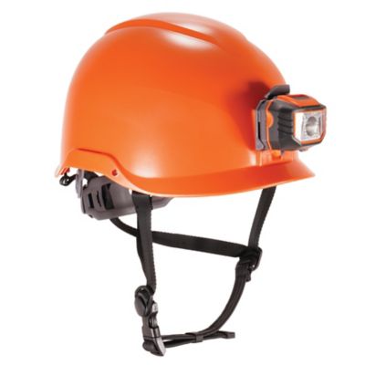 Ergodyne Skullerz 8974LED Class E Safety Helmet and LED Light, Orange